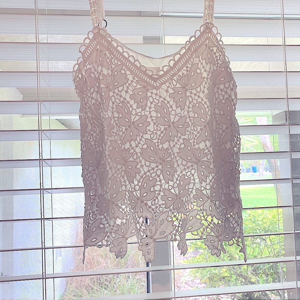 ALTAR’D STATE | butterfly lace embroidered tank top